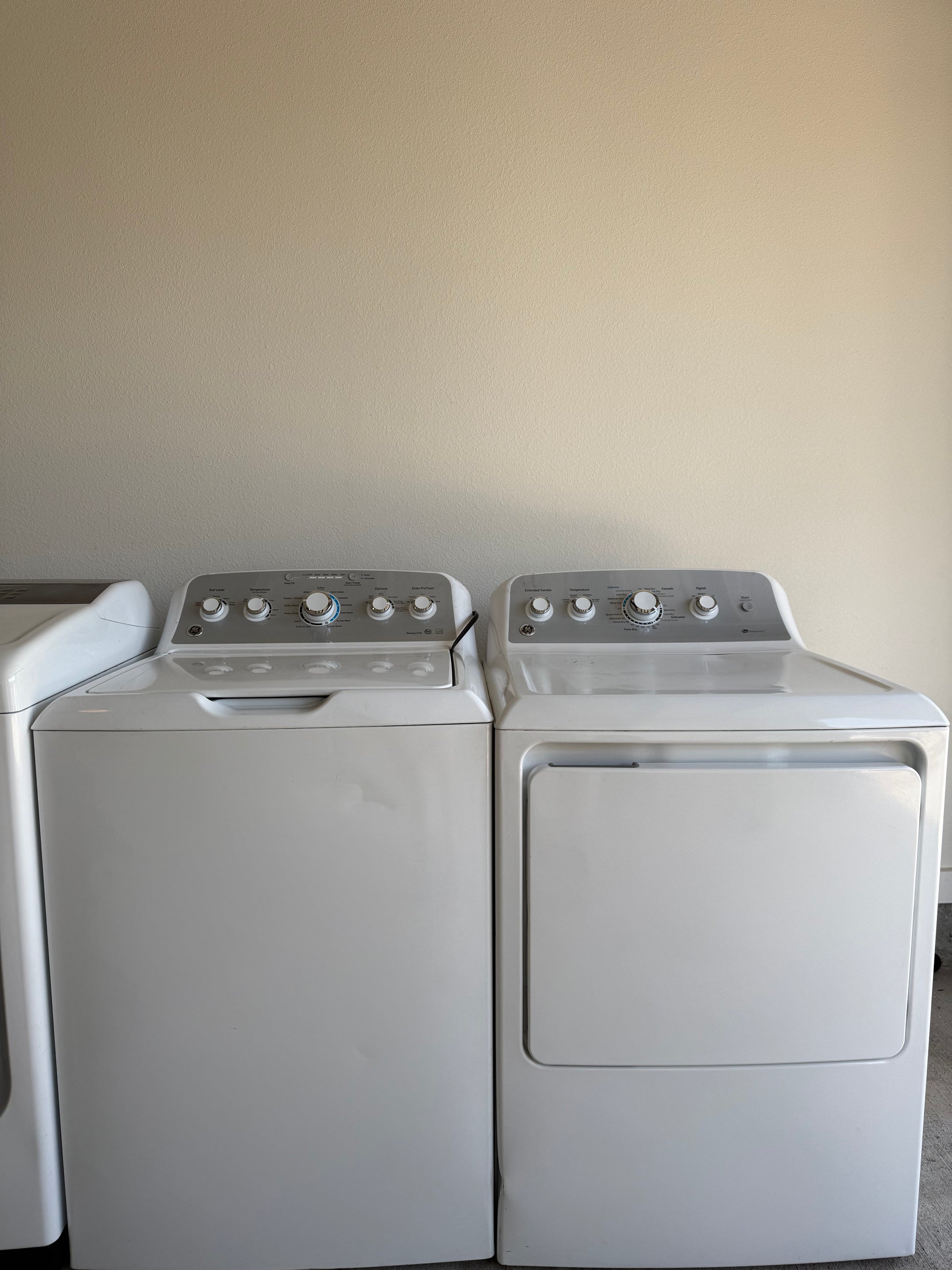 GE Top Load Washer and Dryer